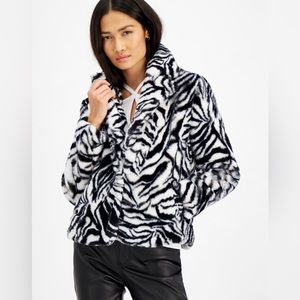 INC International Concepts • Animal-Print Faux-Fur Jacket